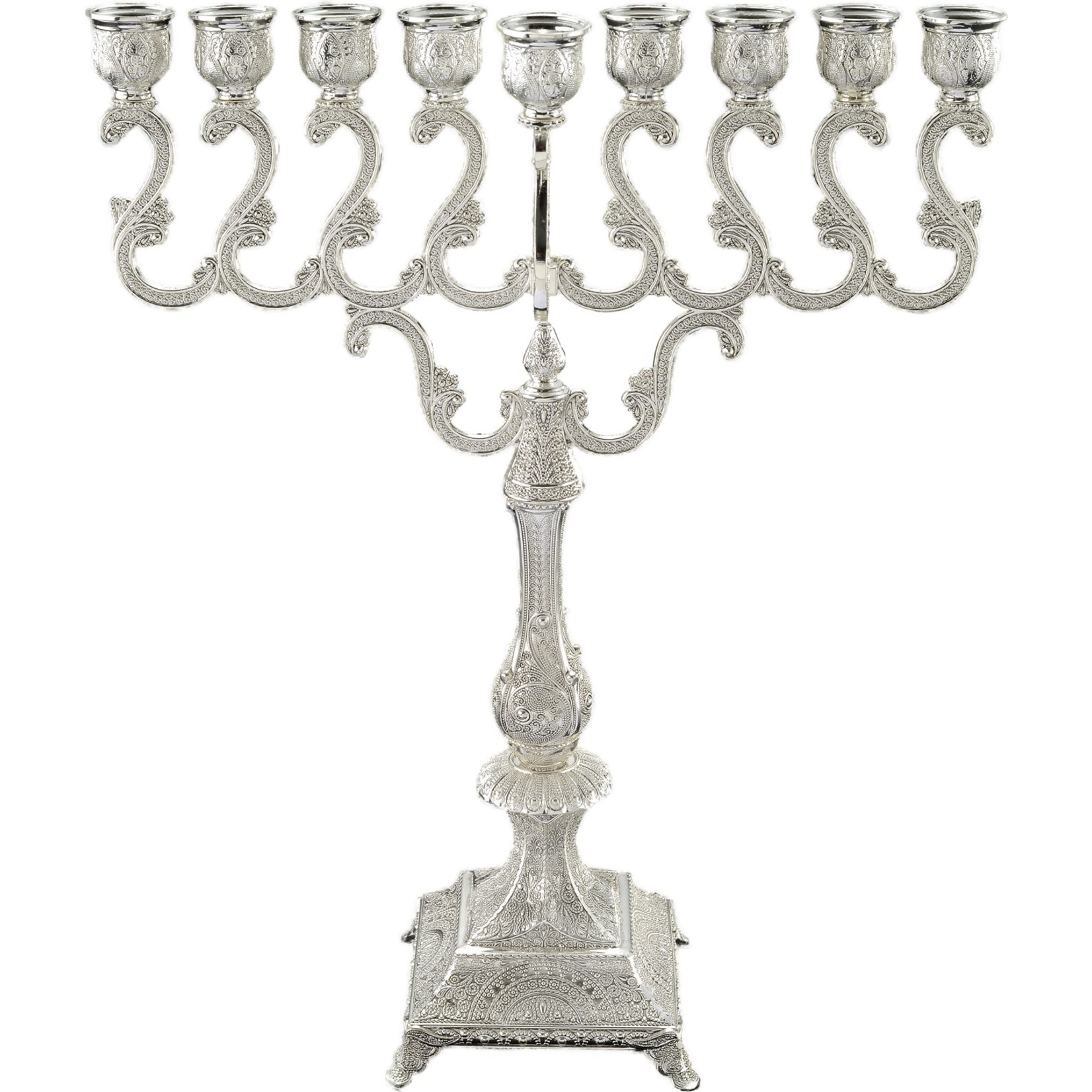 Jumbo Menorah, Silver Plated