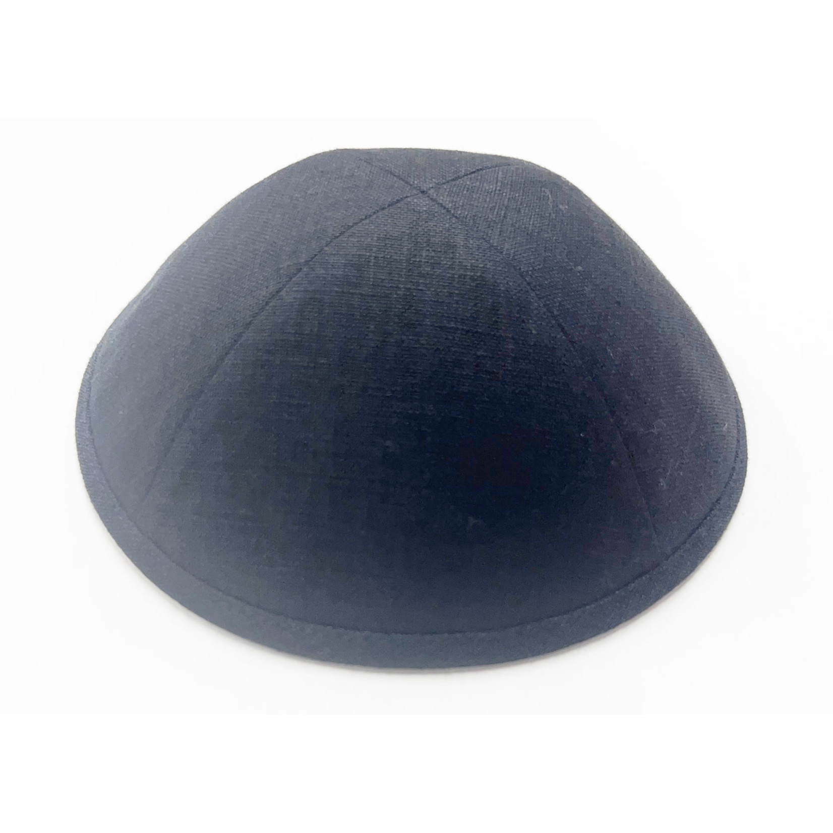 Black Linen Kippah, Size 2 - 18cm