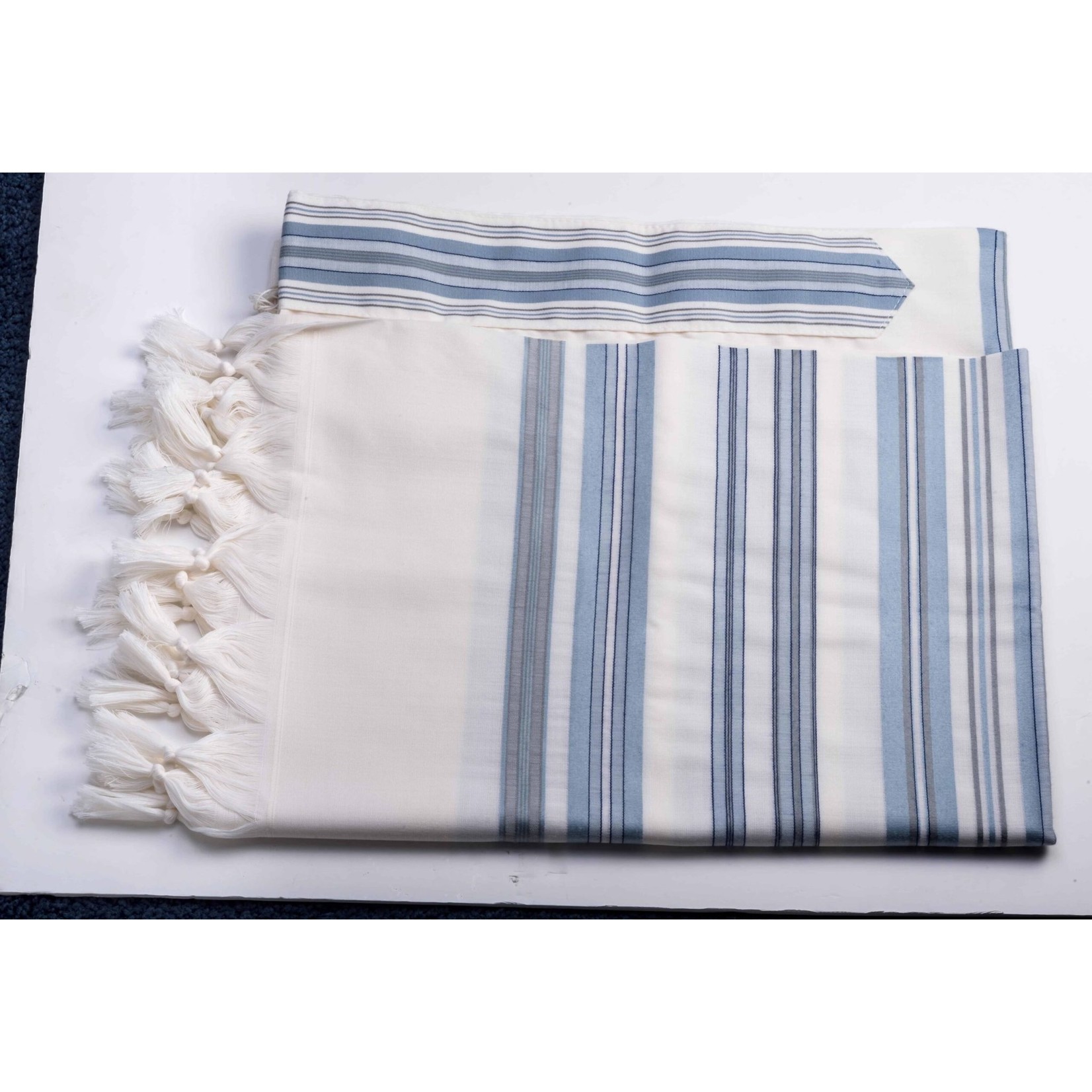 Tallit, Size 70 - Slate Blue