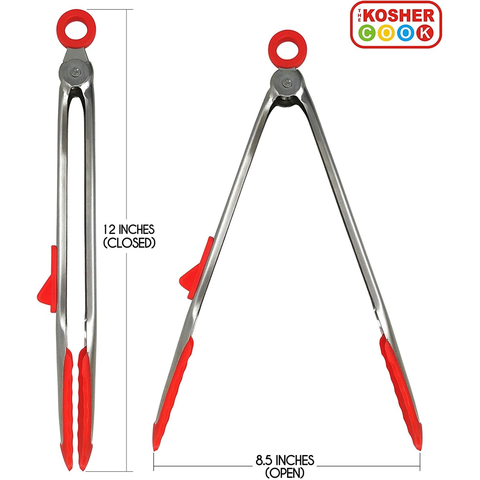 Colour-Coded Kitchen Tongs - Meat