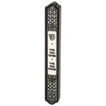 Mezuzah, Wood with Metallic Plaque, 12cm