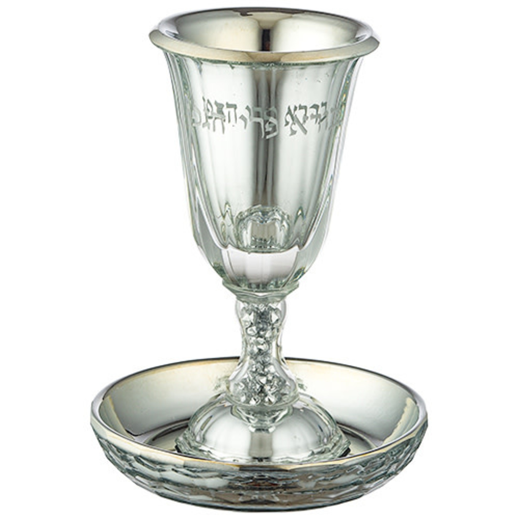 Crystal Kiddush Cup, Stemmed