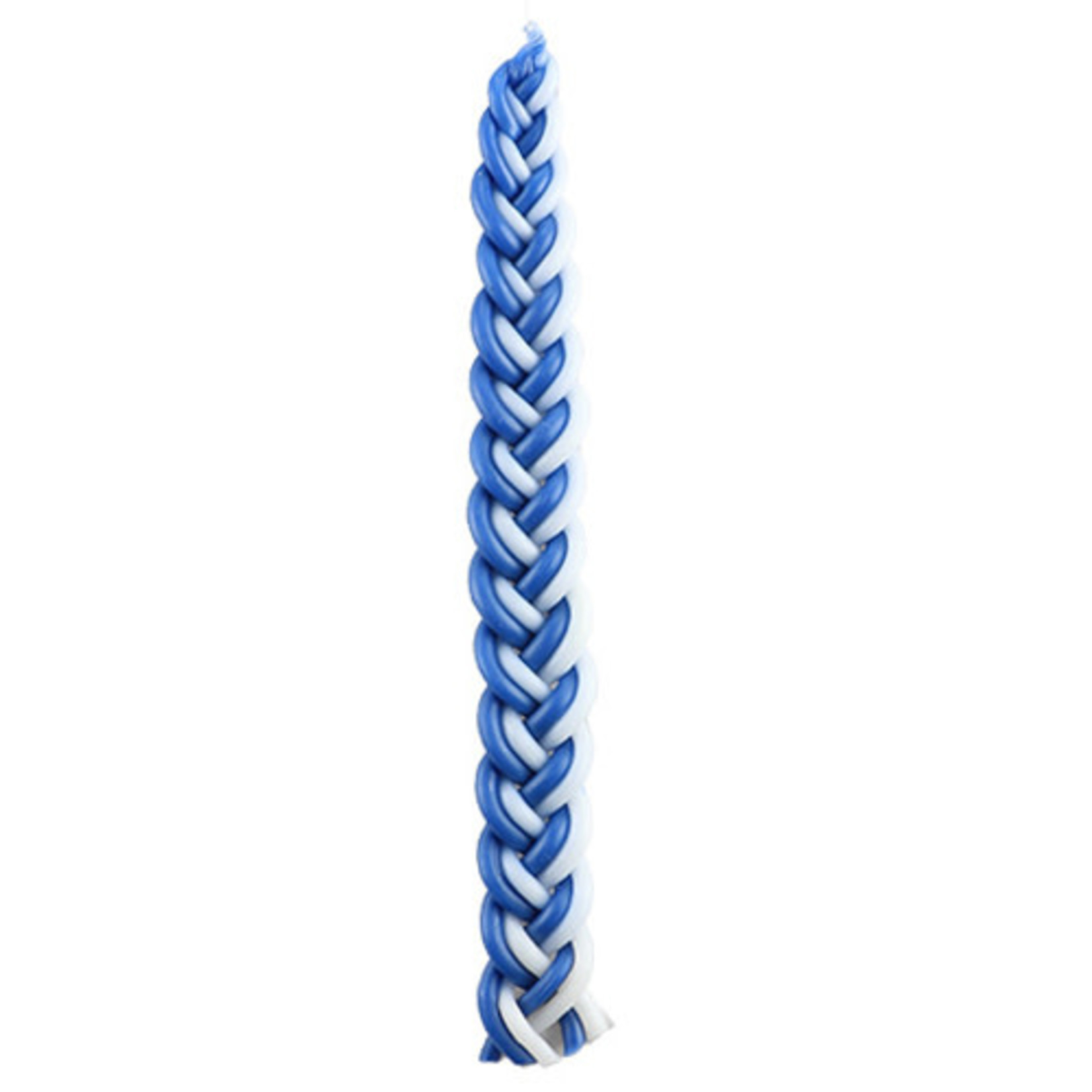 Braided Havdallah Candle, Blue and White