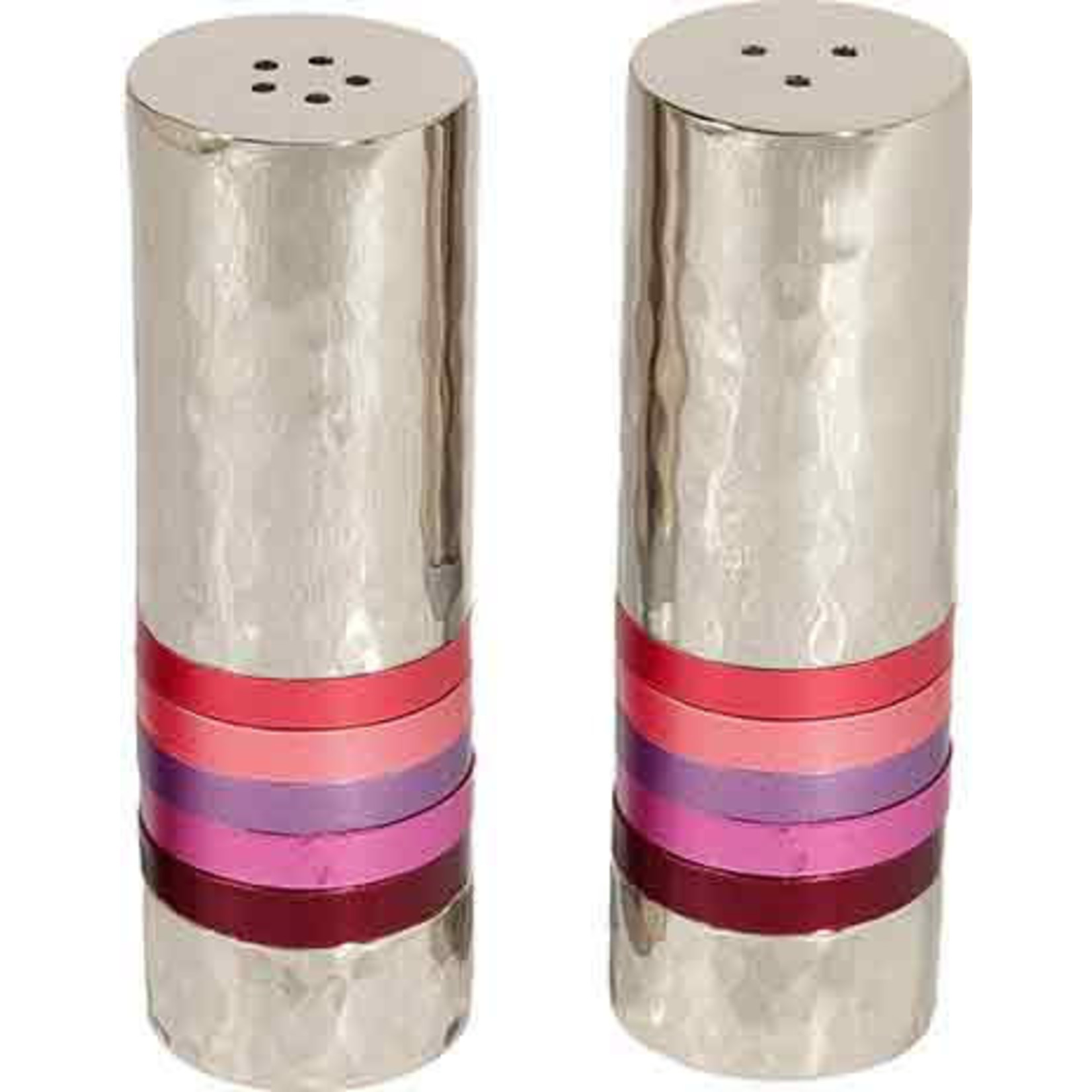 Salt & Pepper Shakers, Hammered Aluminum