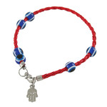 Red String Hamsa Bracelet with Eye Beads