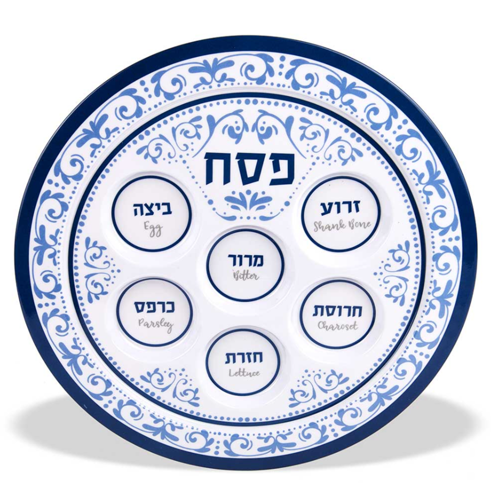 Melamine Seder Plate, Rennaisance Design