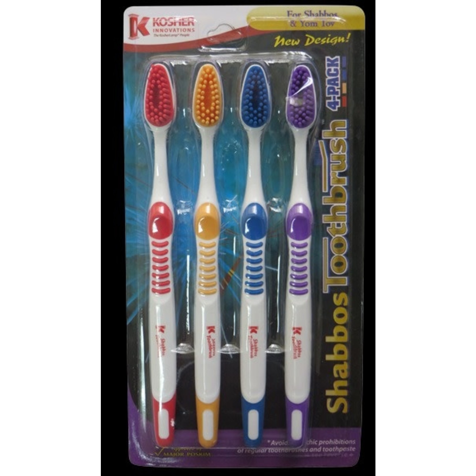 Shabbat Toothbrush 4-Pack