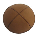 Microsuede Kippah, Chestnut Brown