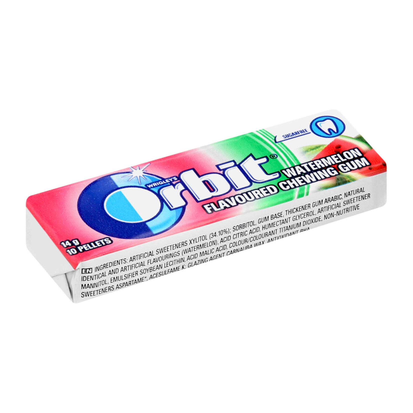 Orbit Sugarfree Watermelon Gum, 10-Pellet Pack