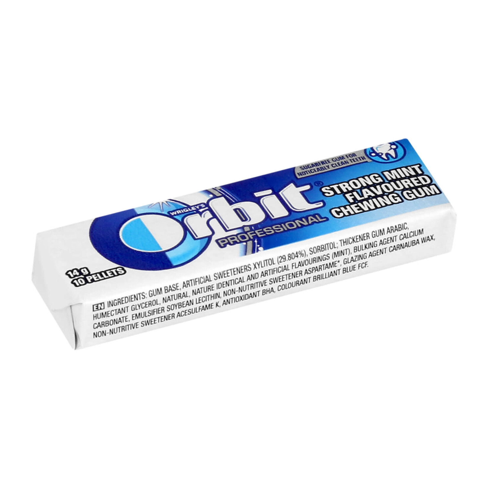 Orbit Sugarfree Strong Mint Gum, 10-Pellet Pack
