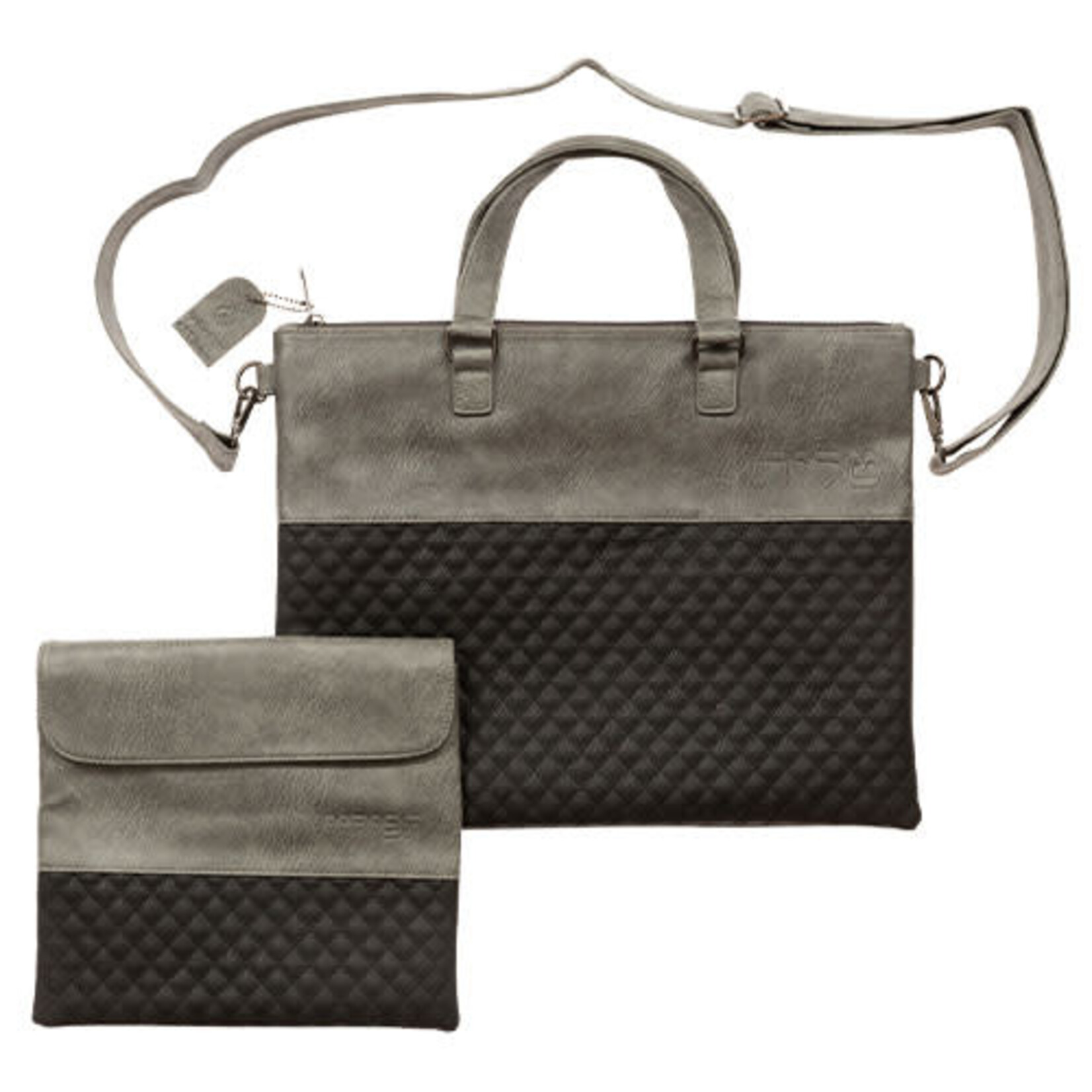 Leatherette Tallit & Tefillin Bag Set with Handles/Straps