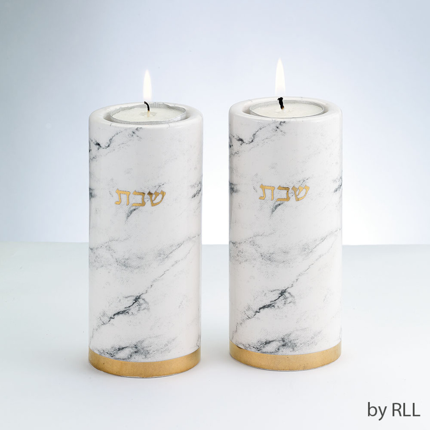 Candlesticks, Marble-Effect