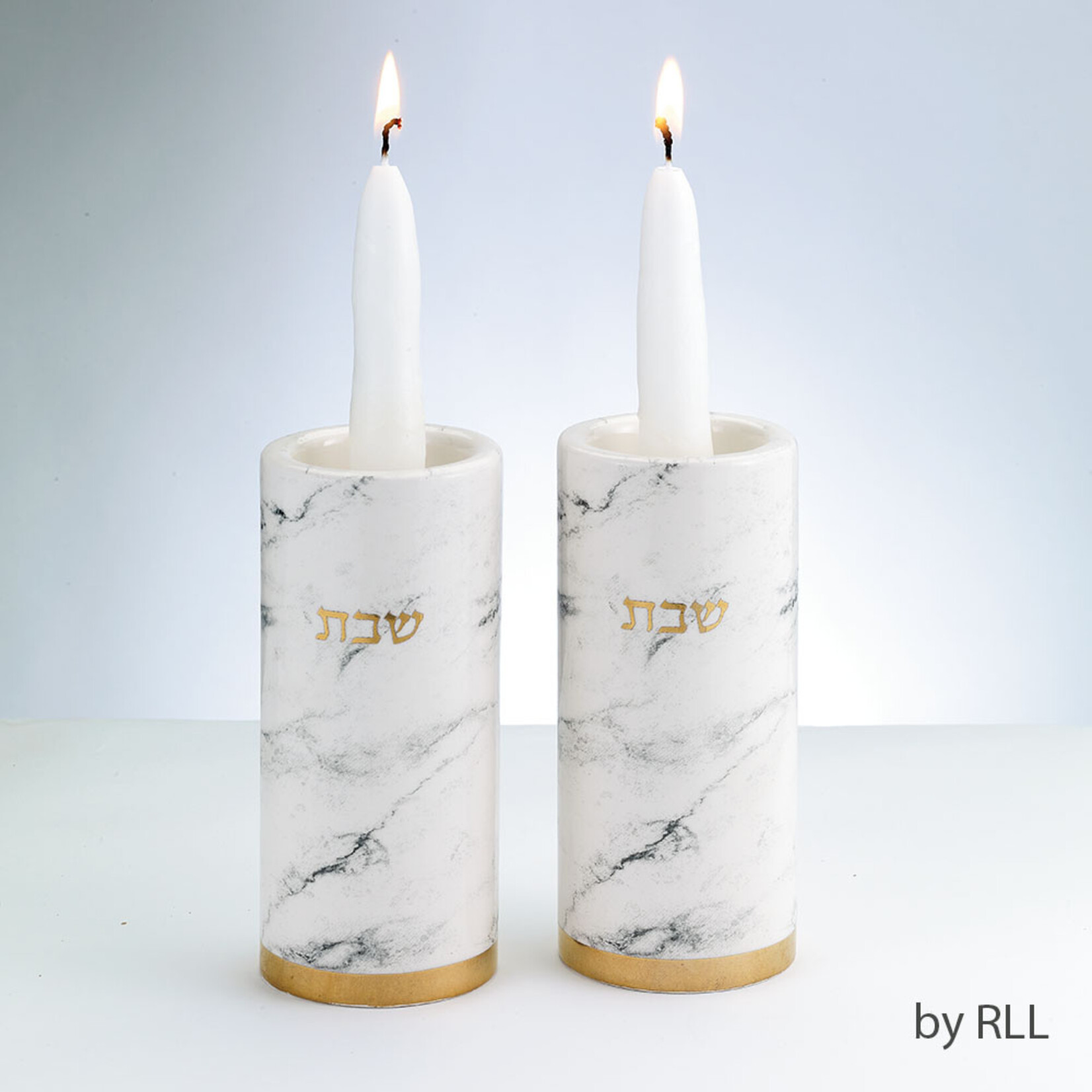 Candlesticks, Marble-Effect