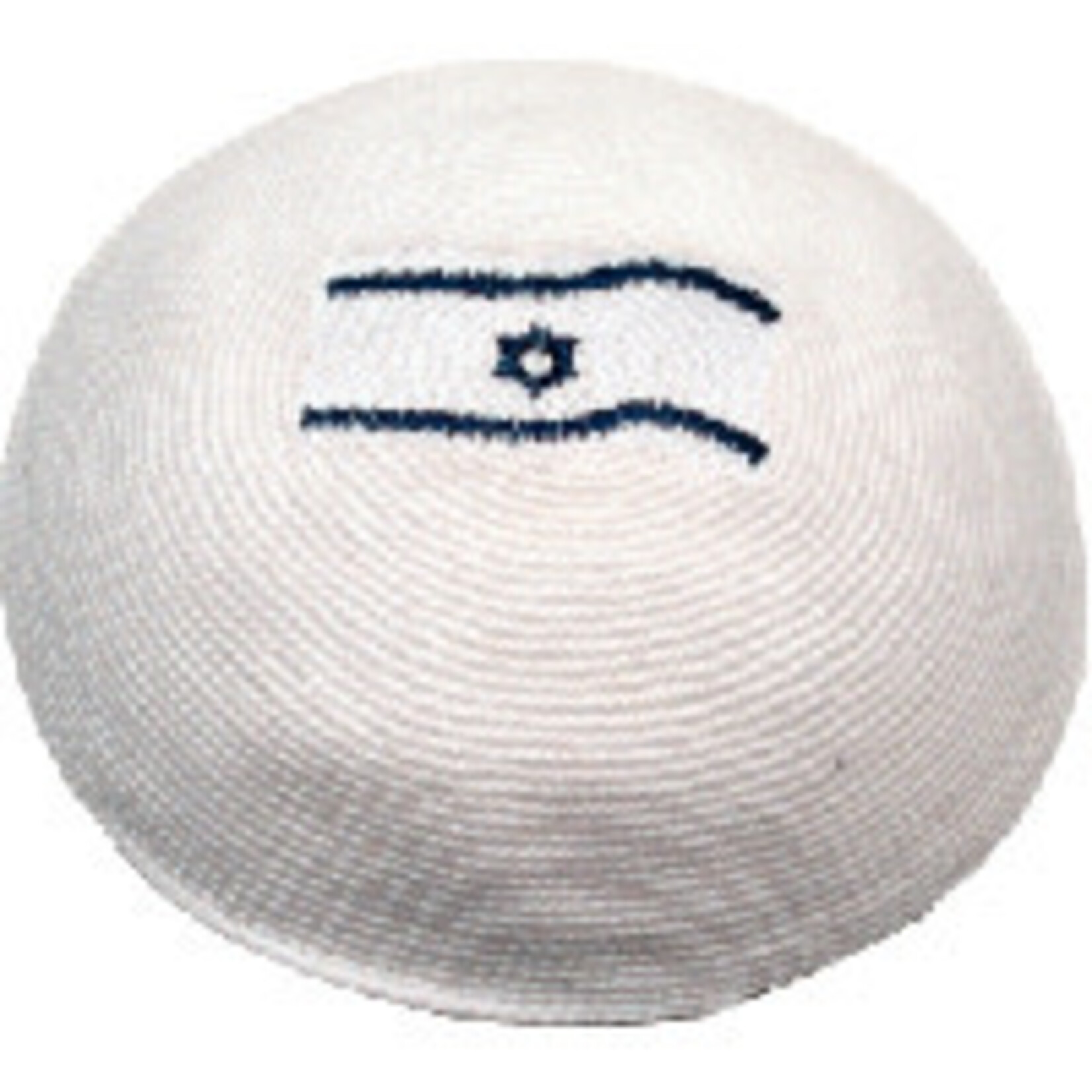 Kippah, Hand Crocheted, Israel Flag