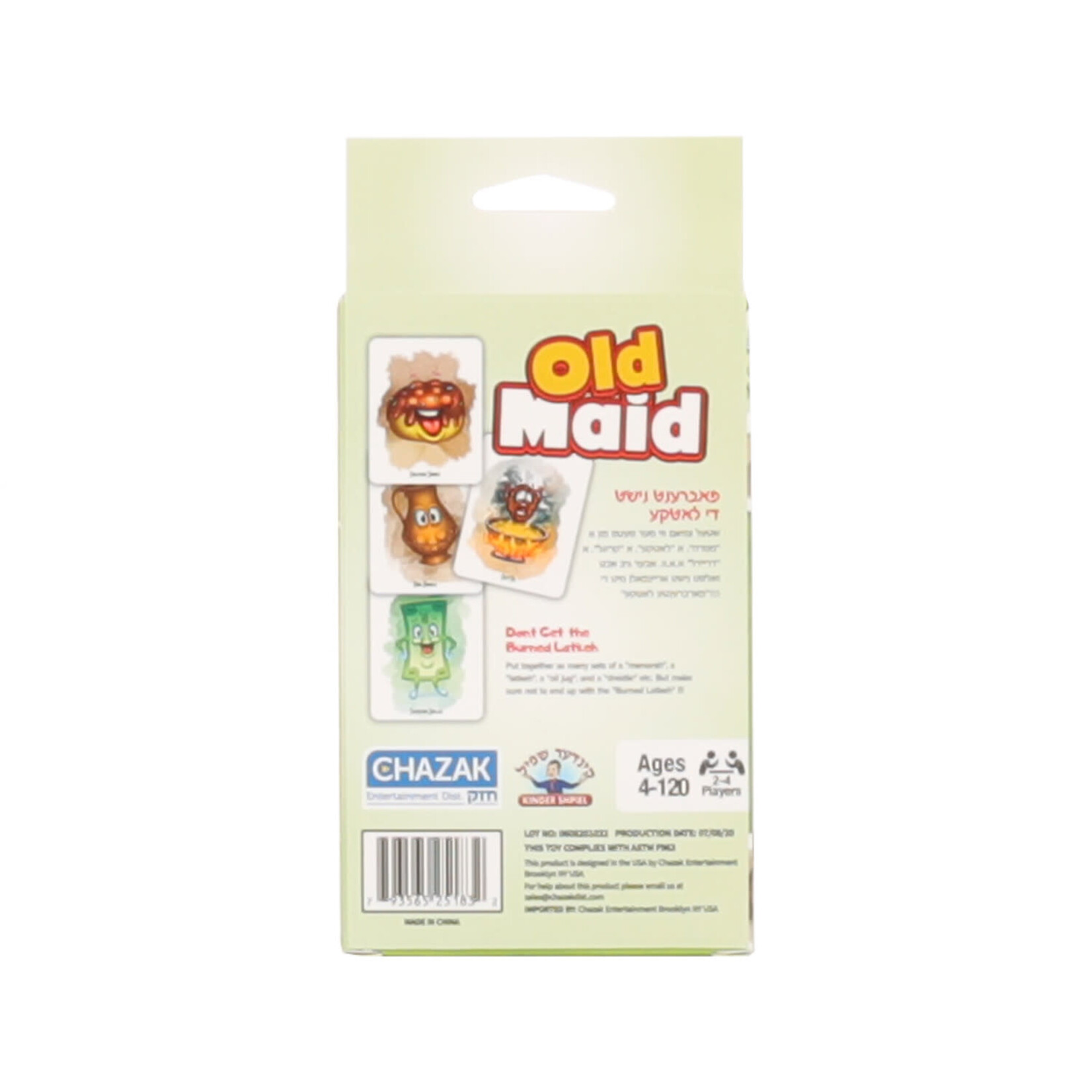 Chanukah Old Maid Card Game