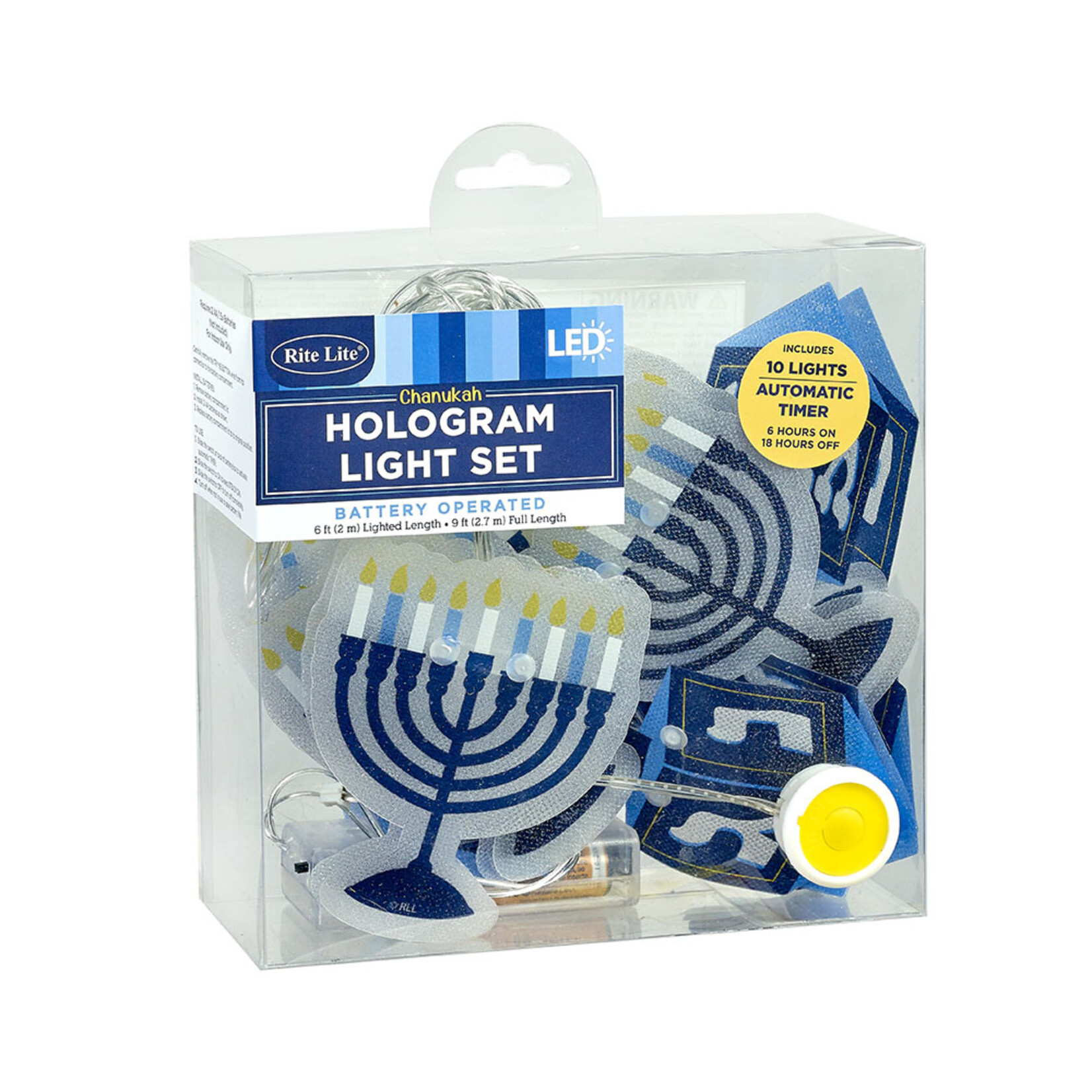 Chanukah LED Light String Hologram Decoration