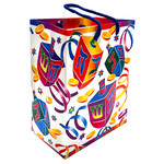 Chanukah Gift Bag ''Watercolour Dreidels''