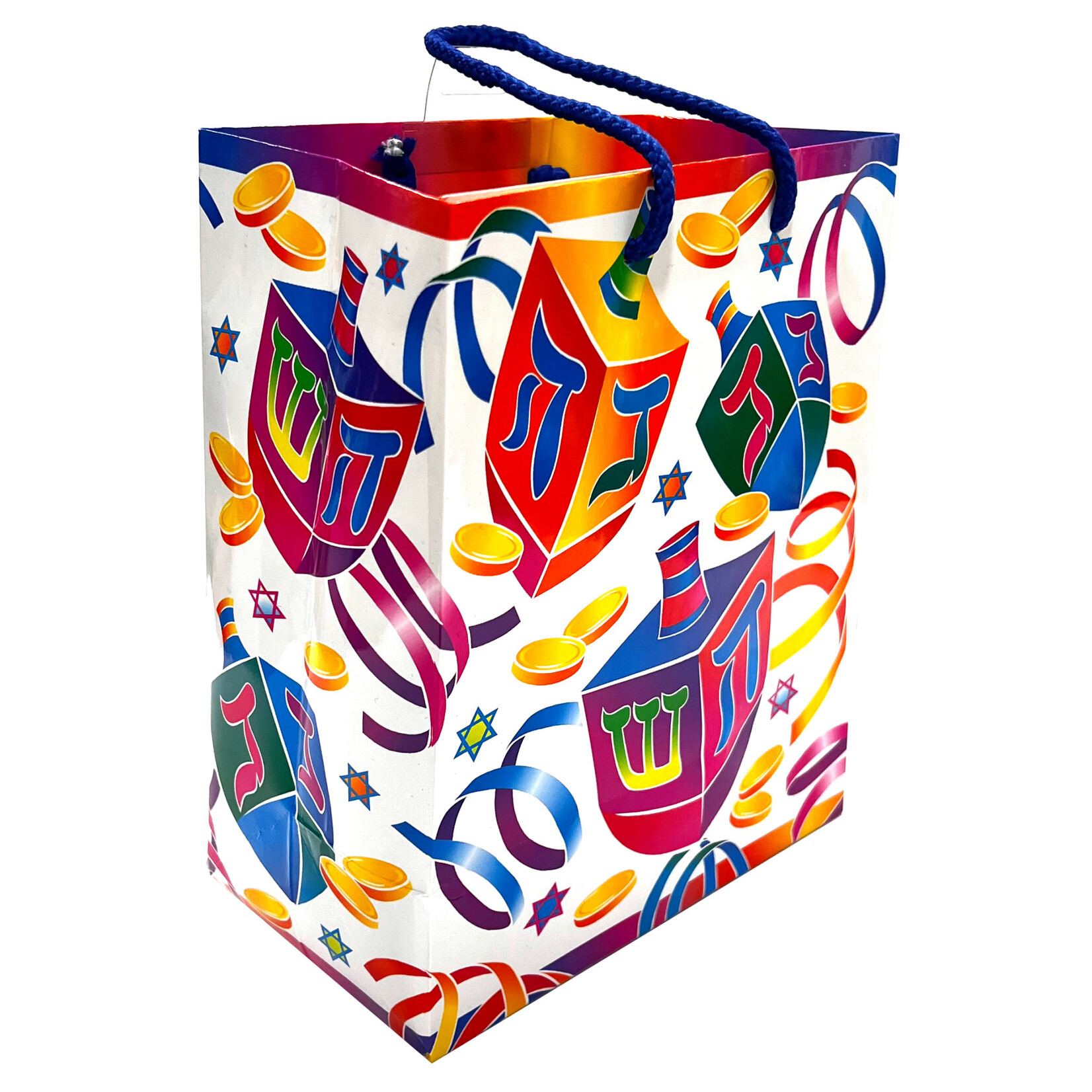 Chanukah Gift Bag ''Watercolour Dreidels''