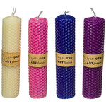 Hand-Rolled Beeswax Havdallah Candle, Assorted Colours