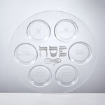 Clear Plastic Seder Plate With Glitter