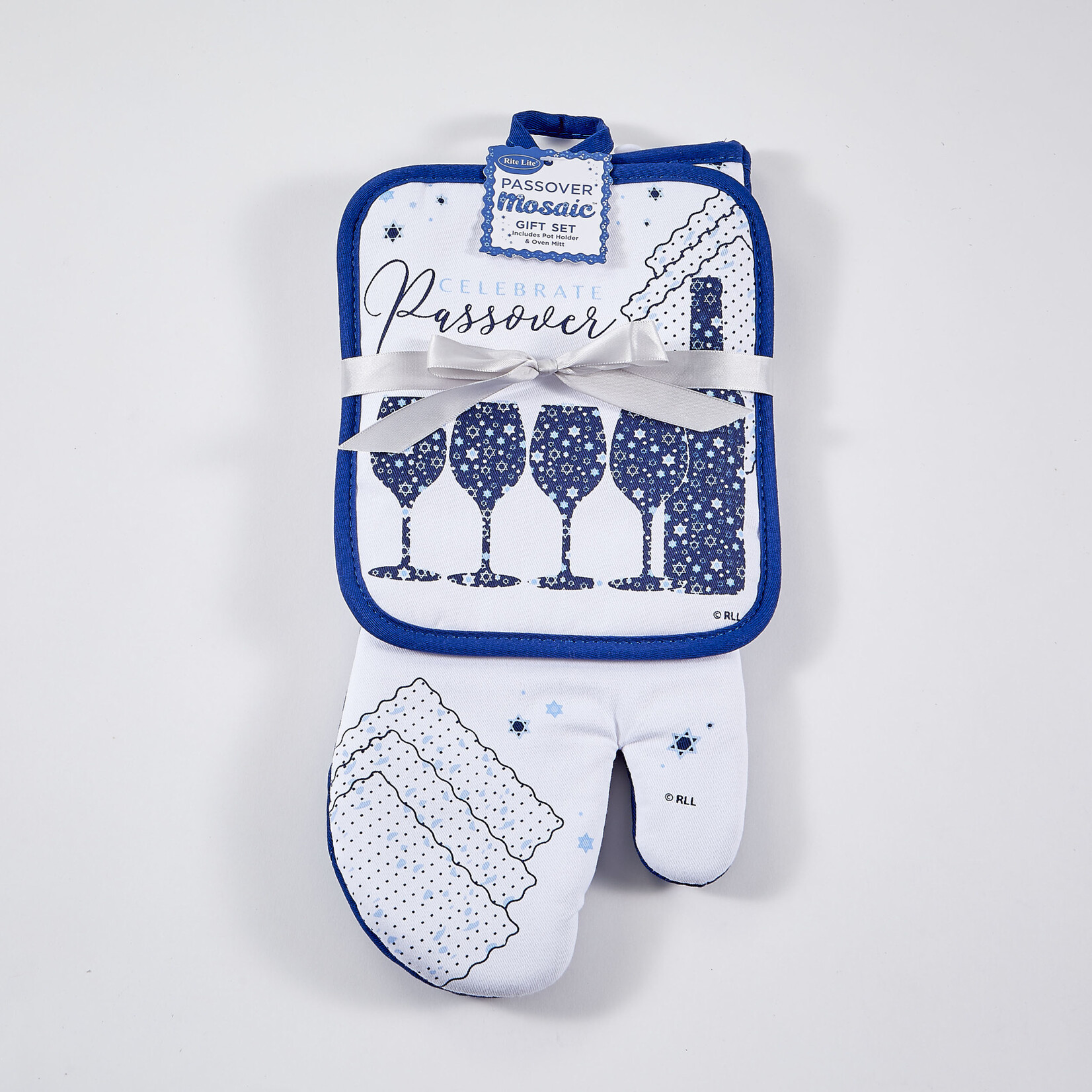 'Passover Mosaic'' 2 Piece Oven Mitt Gift Set
