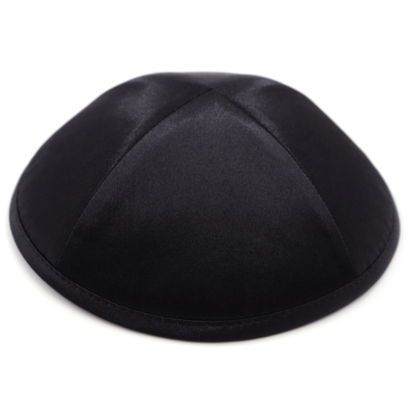 Black Premium Satin Kippah, 18cm