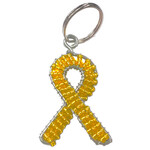 Bring Them Home NOW Yellow Ribbon African Beaded Keychain