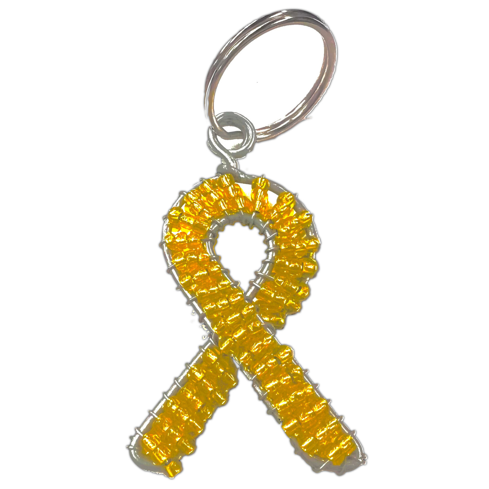 Bring Them Home NOW Yellow Ribbon African Beaded Keychain