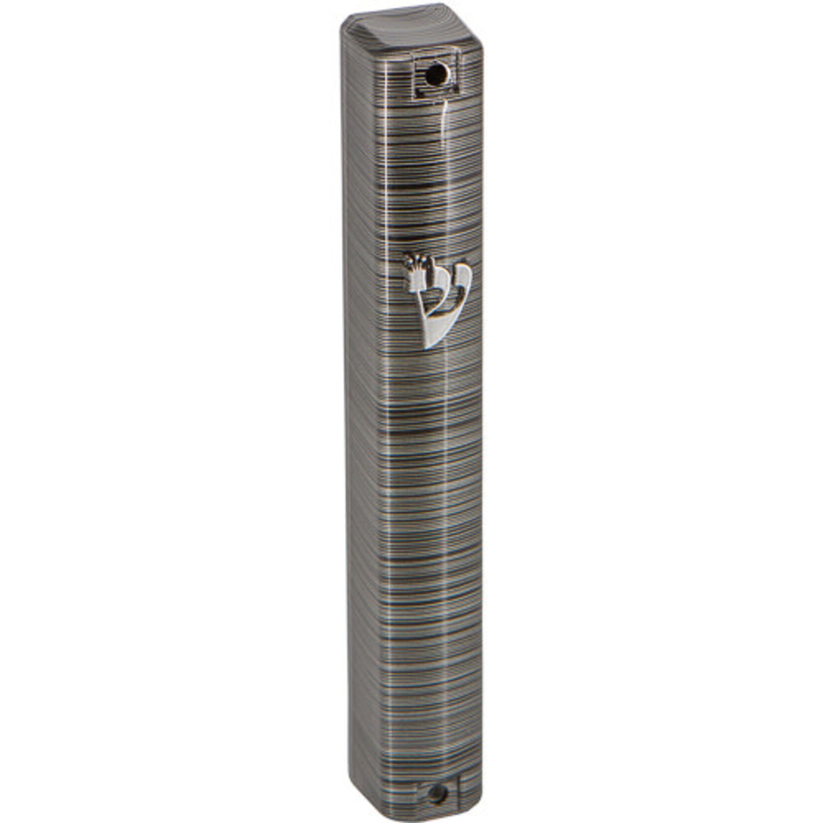 Grey Striped Mezuzah, Plastic, 12cm