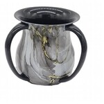 Washing Cup, Acrylic, Grey Marble Design