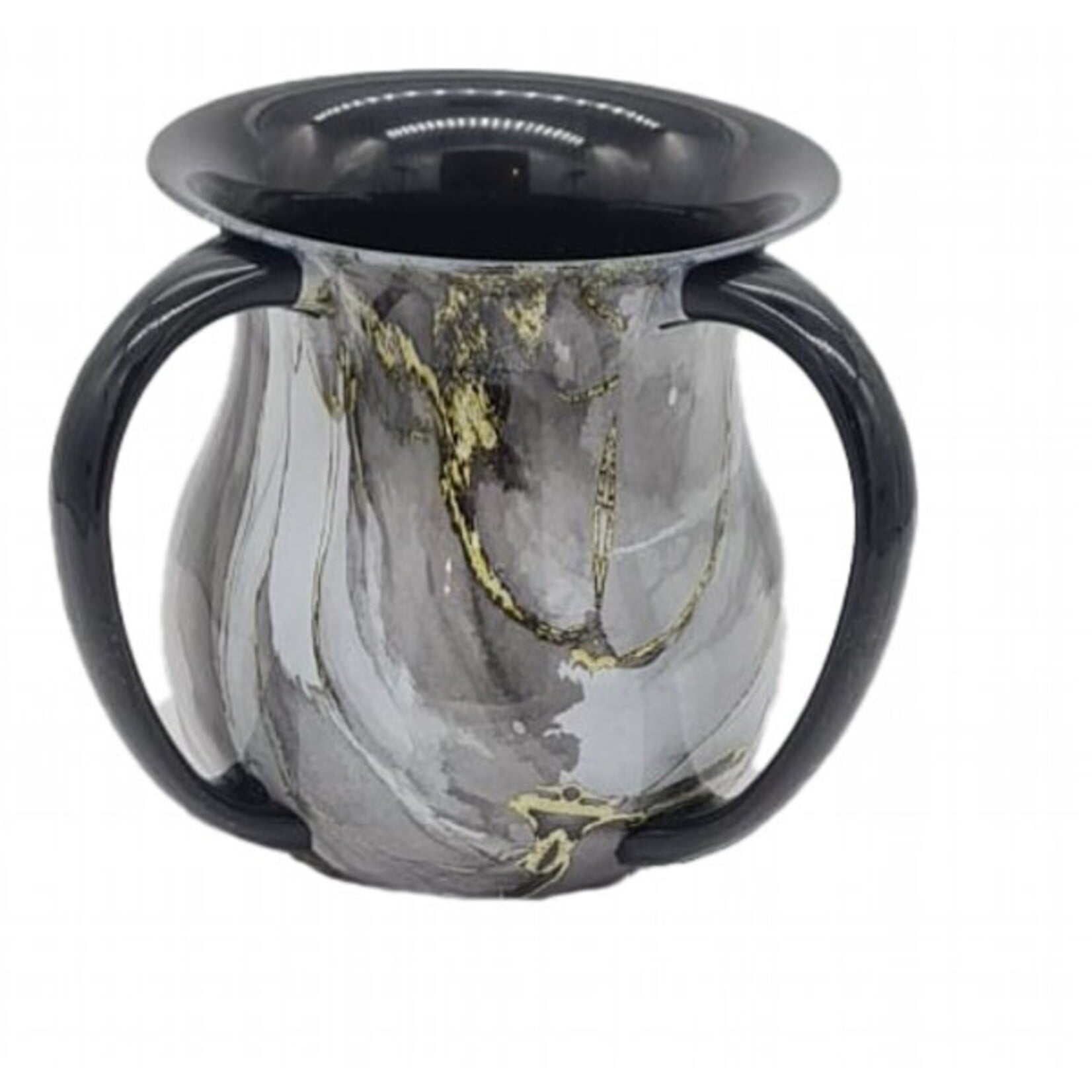 Washing Cup, Acrylic, Grey Marble Design