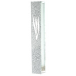 Glass Mezuzah, 10cm - Glitter Design