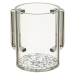 Lucite Washing Cup - Silver Sparkles