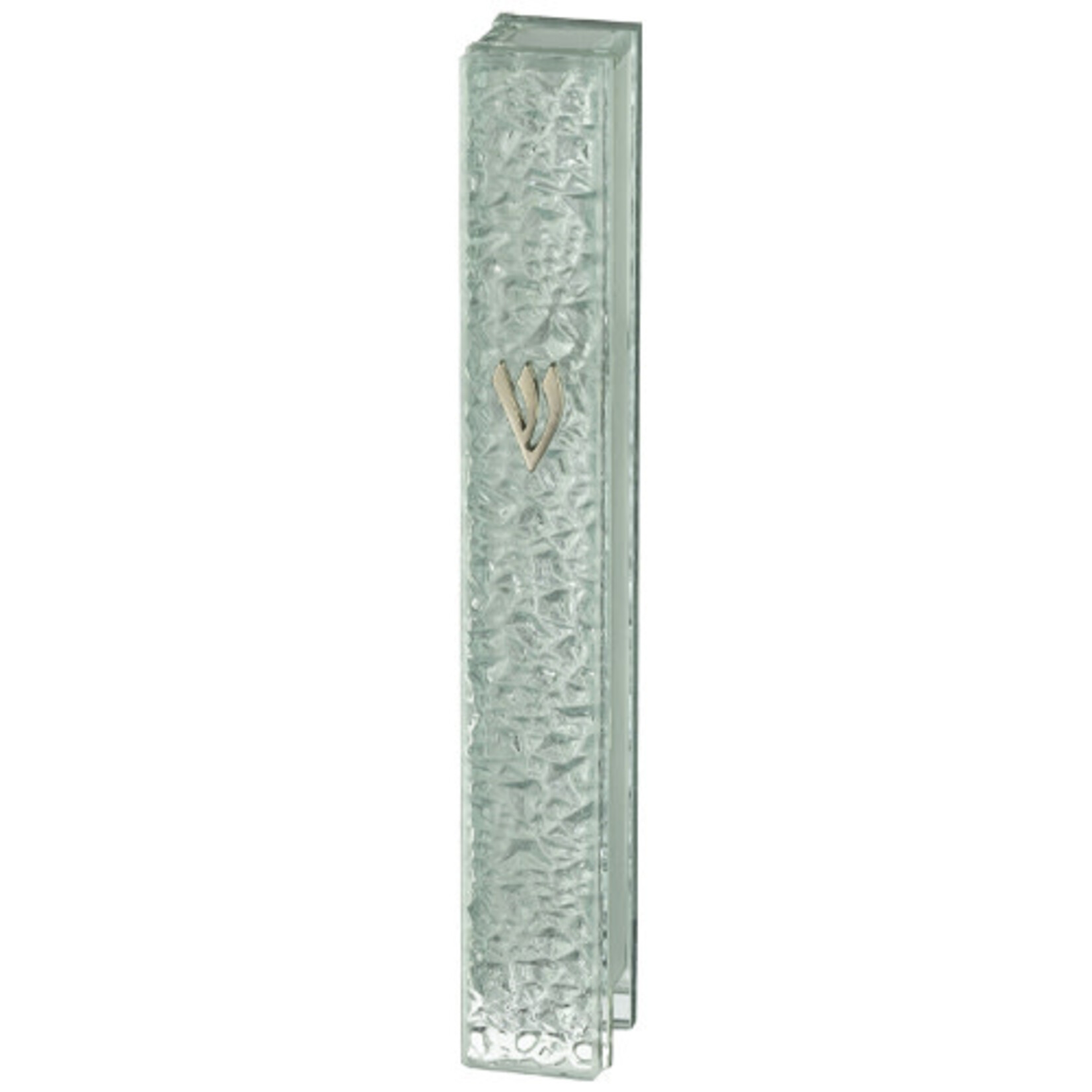 Glass Mezuzah, 10cm - ''Bubbles'' Design