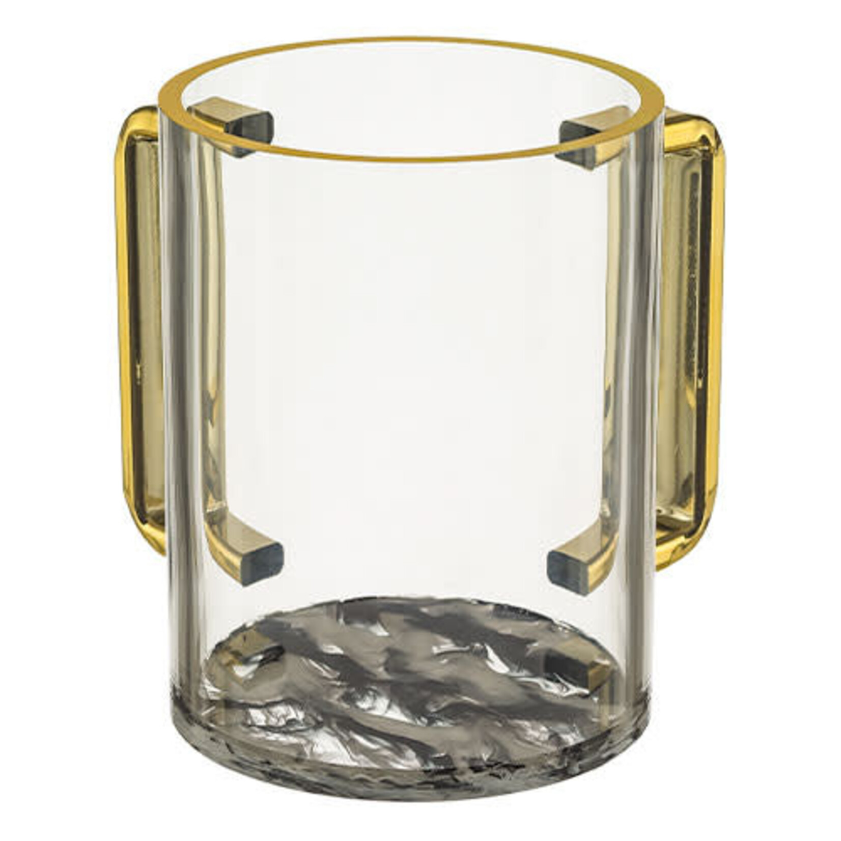 Lucite  Washing Cup - Black Marble
