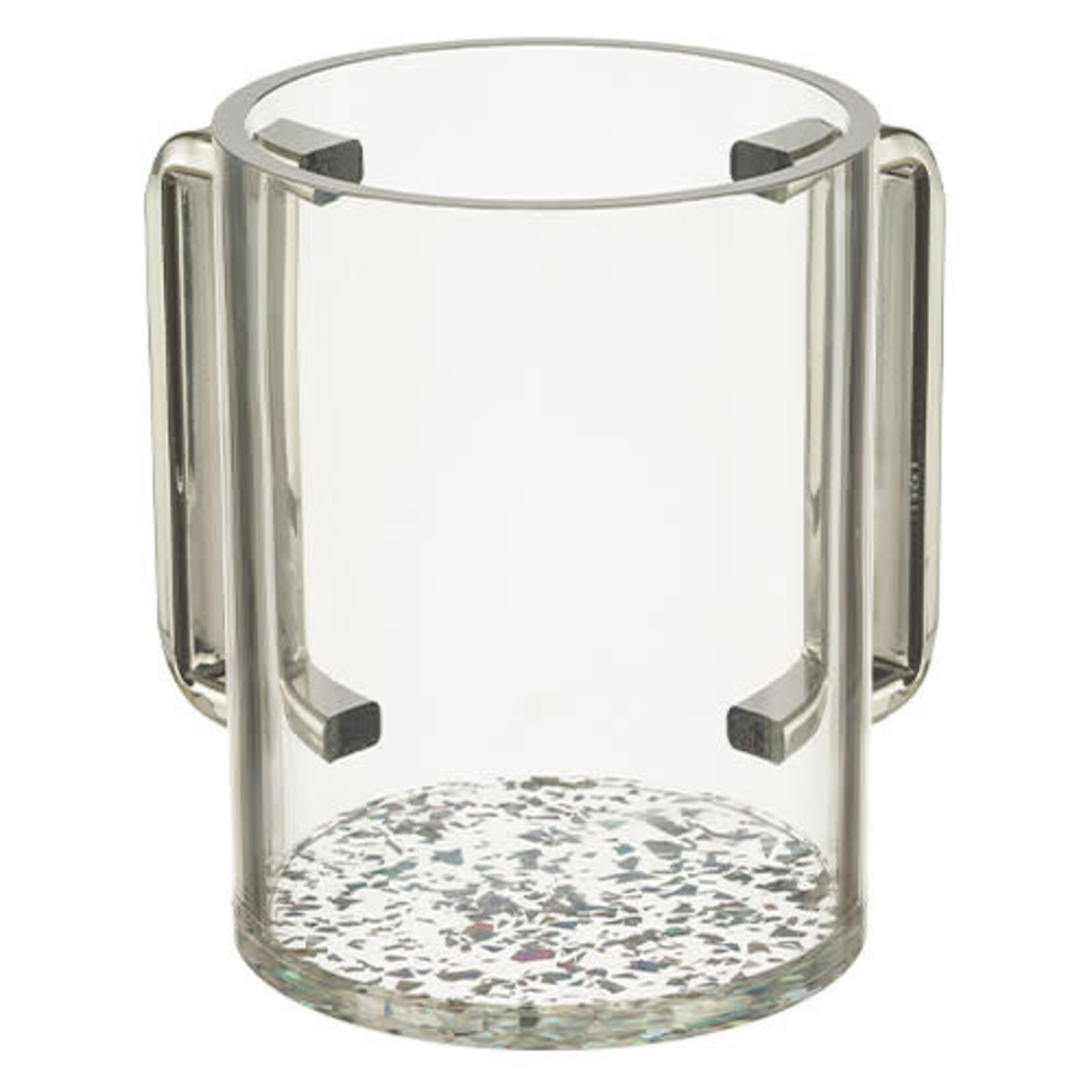 Lucite Washing Cup - Silver Sparkles