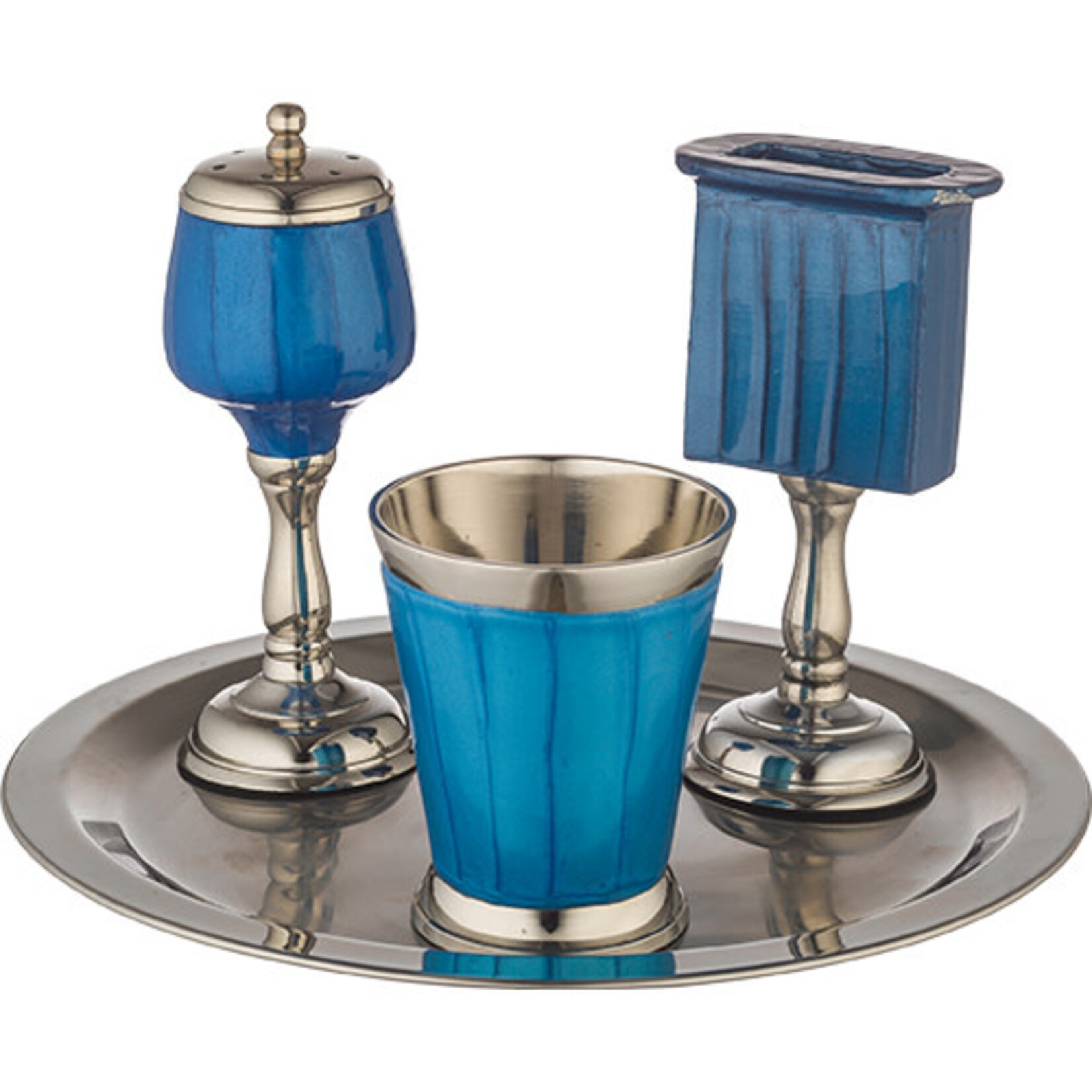 Aluminium Havdalah Set, Blue