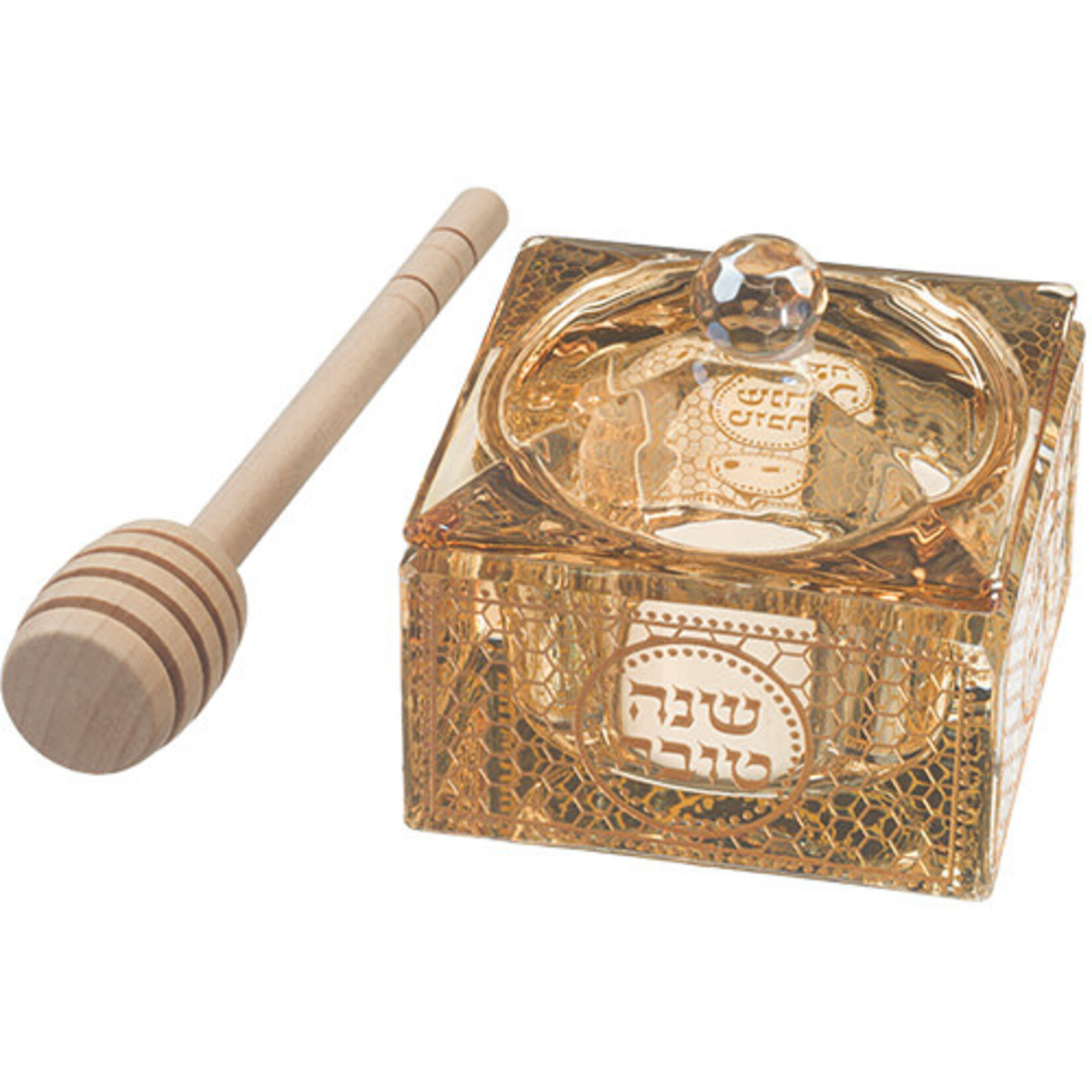 Elegant Crystal Honey Dish