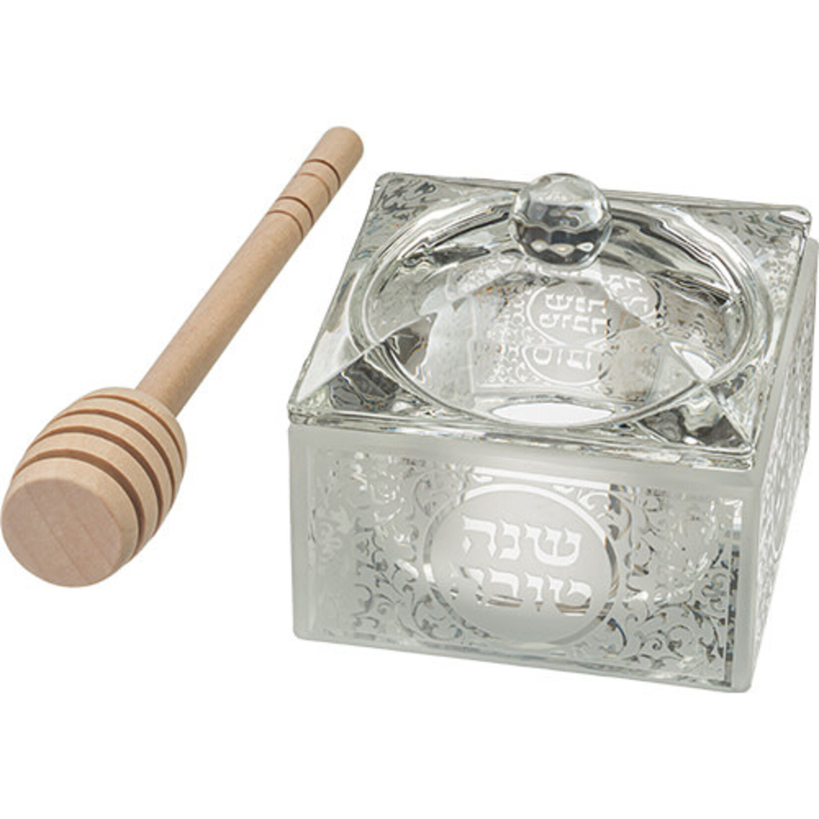 Elegant Crystal Honey Dish