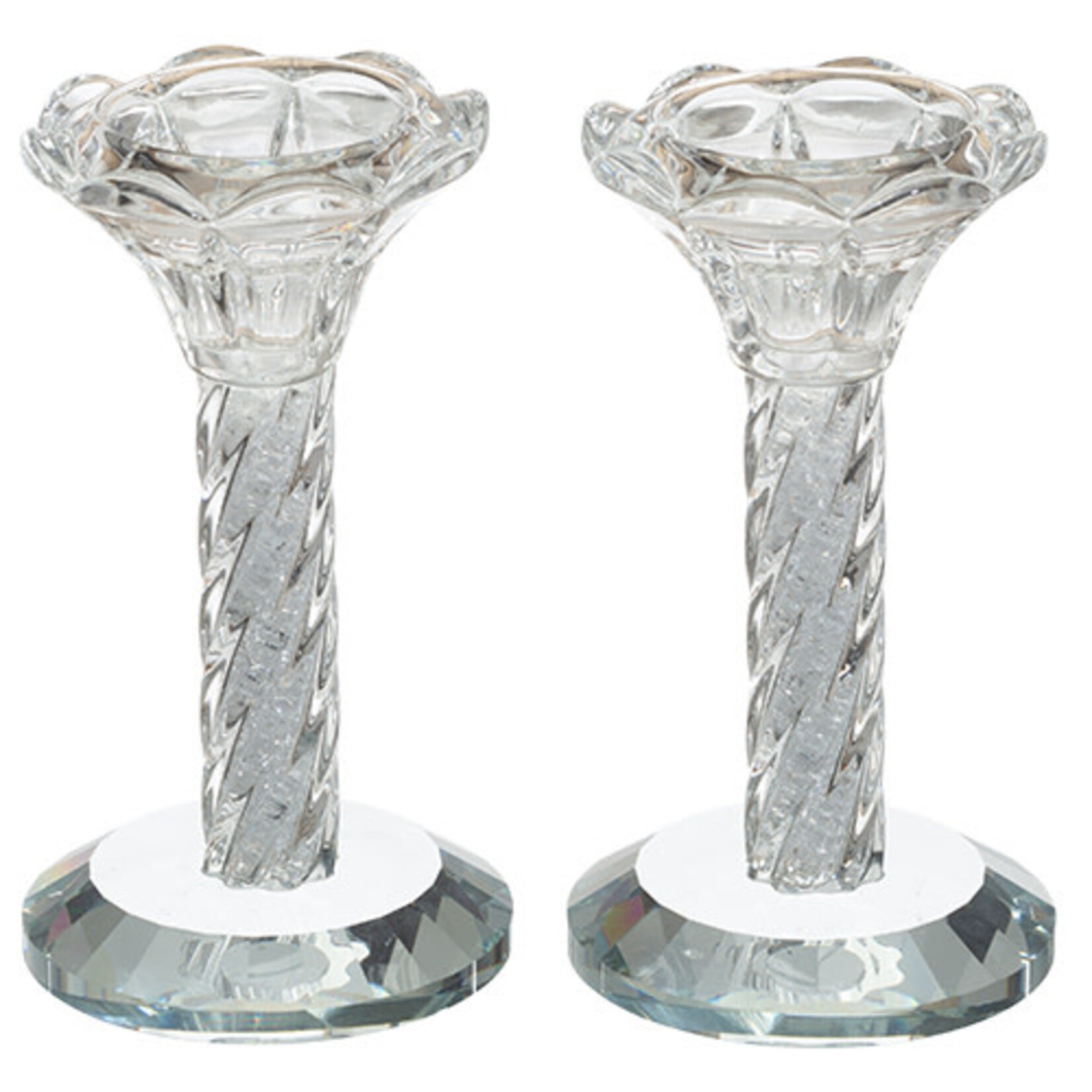 Crystal Candlesticks with Stones