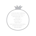 Rosh Hashanah Simanim Card, Lucite with Silver
