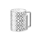 Acrylic Washing Cup, Silver Design