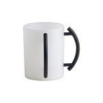 Acrylic Washing Cup, Clear Frosted Cup with Black Handles