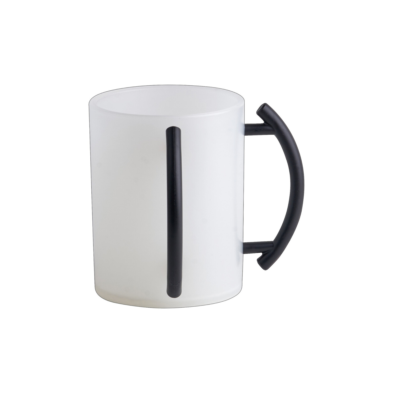 Acrylic Washing Cup, Clear Frosted Cup with Black Handles