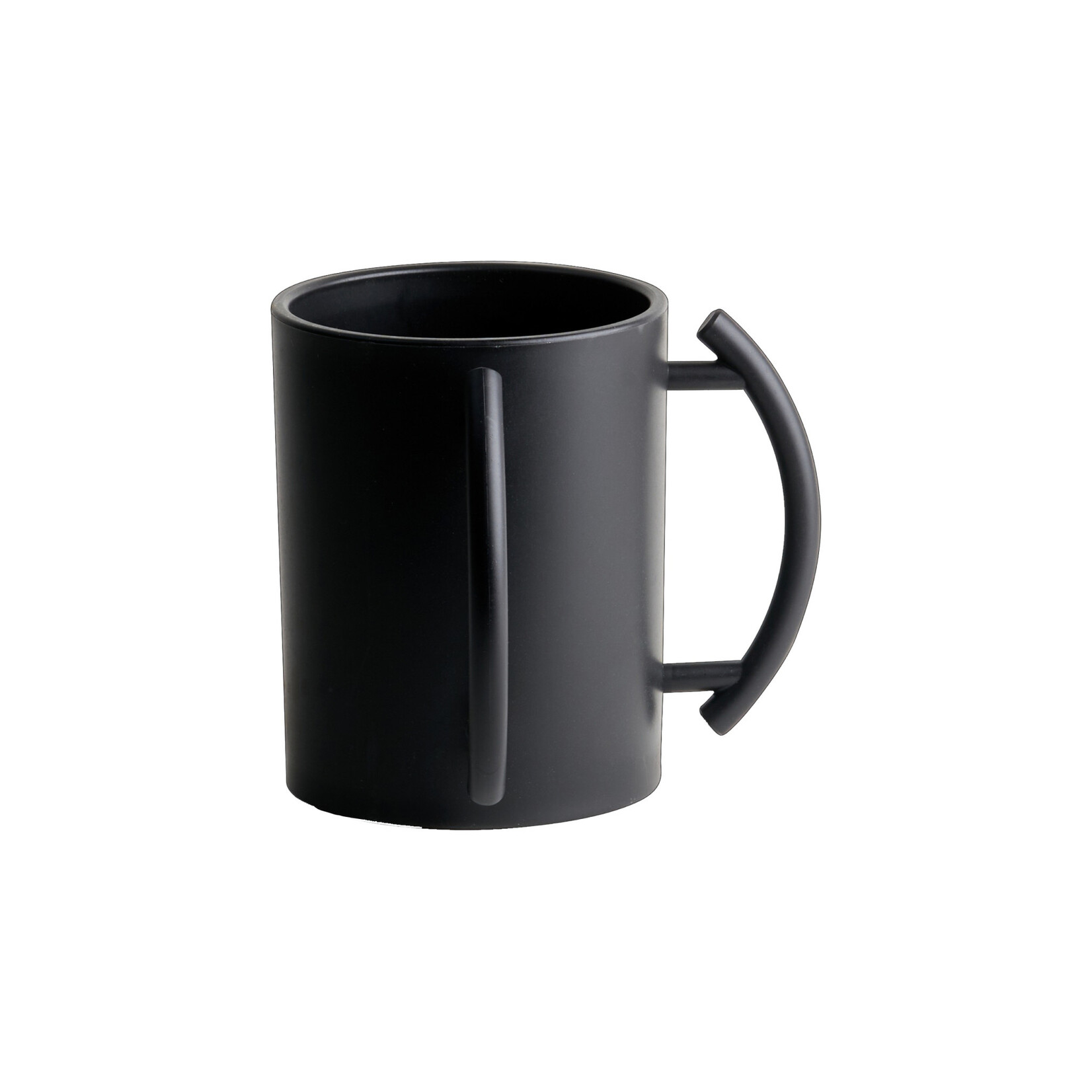 Acrylic Washing Cup, Black with Black Handles