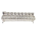 Strip Menorah, Silver Plated