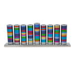 Yair Emanuel Aluminum Menorah, Multicolour