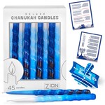 Deluxe Chanukah Candles, Blue Shades