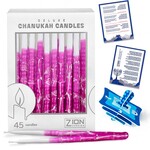 Deluxe Chanukah Candles, Pink Shades