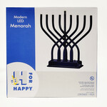 Modern LED Menorah, Navy, 9½ inch